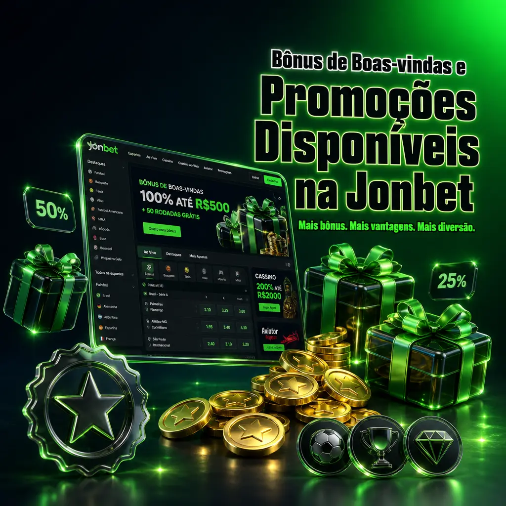 Bônus de boas-vindas Jonbet: até R$600 no cassino e freebet de R$50 em apostas esportivas