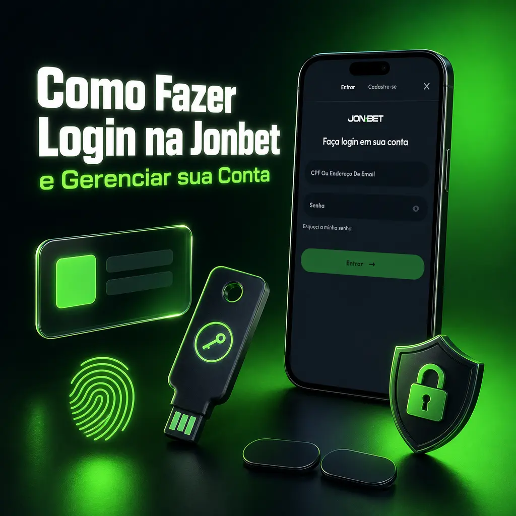 Tela de login da Jonbet mostrando campos para e-mail ou telefone e senha para acessar a conta e gerenciar apostas.