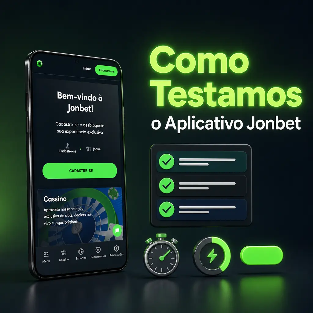 Teste do aplicativo Jonbet em Samsung Galaxy A54 e iPhone 13, avaliando cadastro, depósito via Pix, apostas e saque em rede 4G.